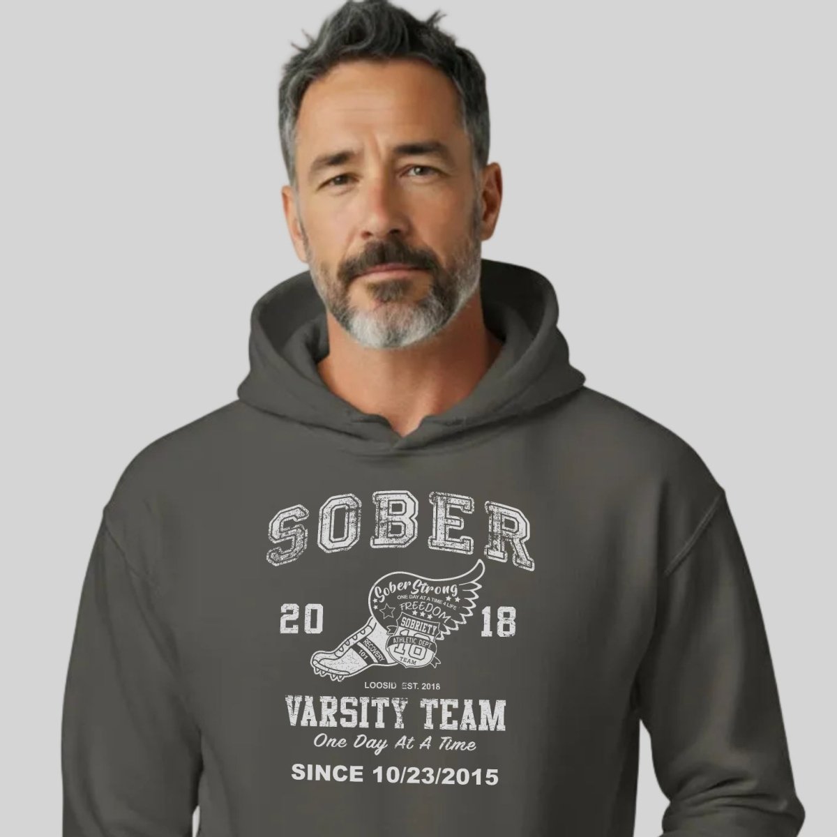 Sober Varsity Team Personalized Men's Hoodie