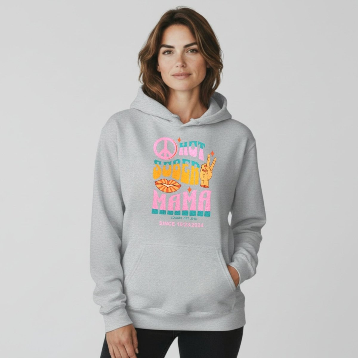 Hot Sober Mama Personalized Hoodie
