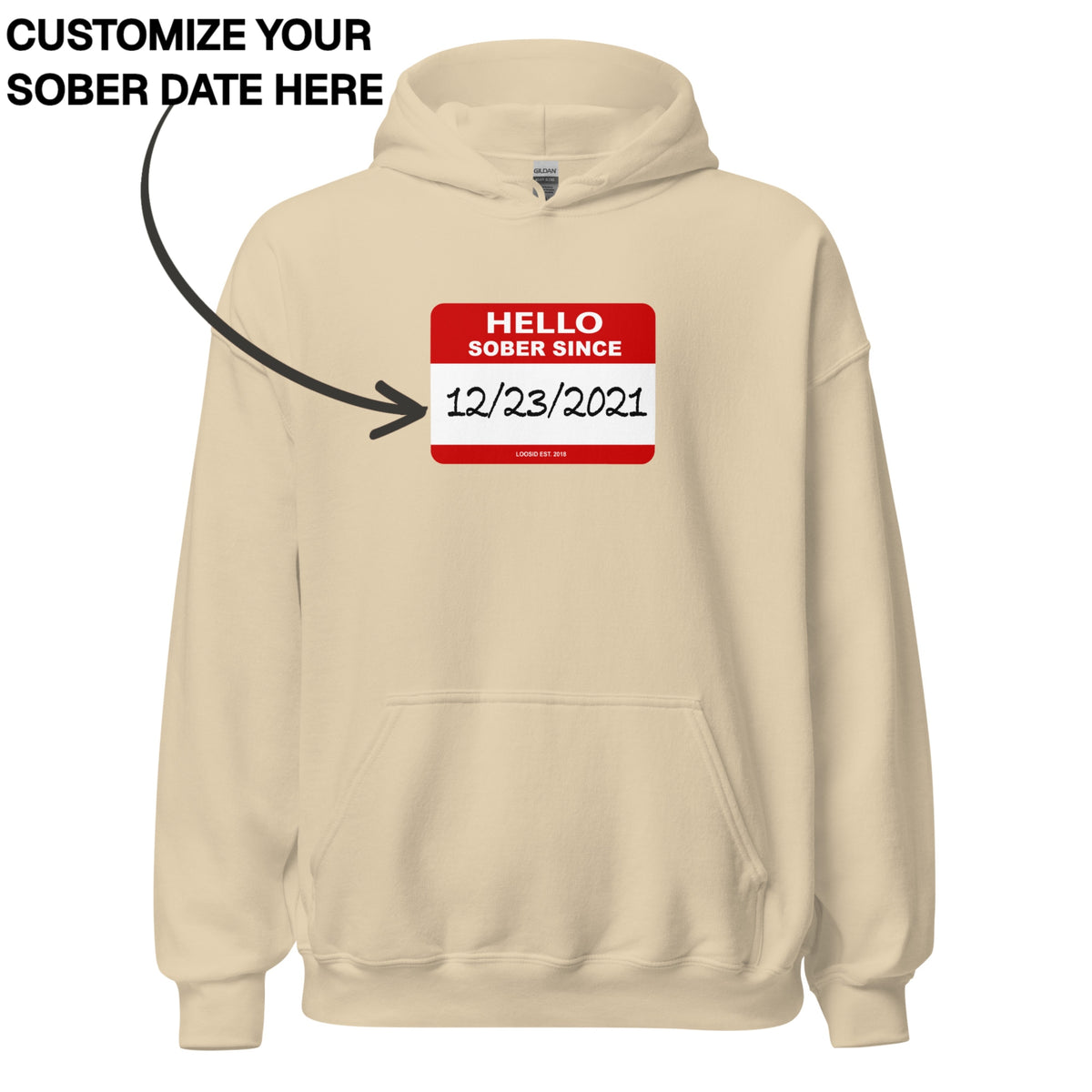 Recover Hoodie | Men's Hello Sober Since