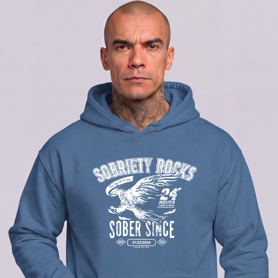 Recovery Hoodie | Men's Sobriety Rocks
