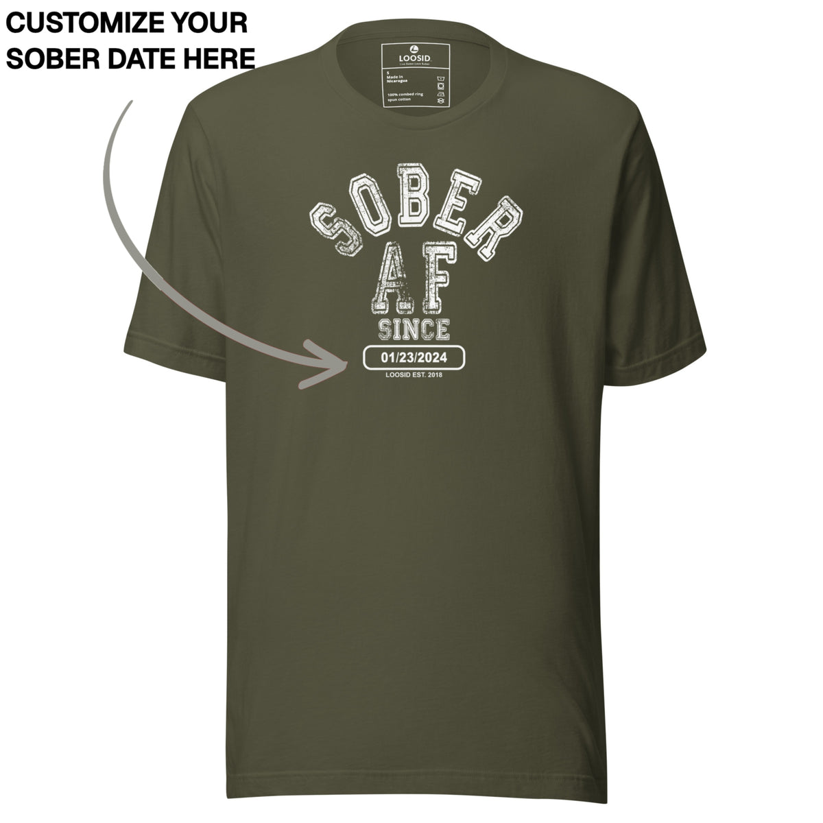 Sober T Shirt | Men's Sober AF Collegiate