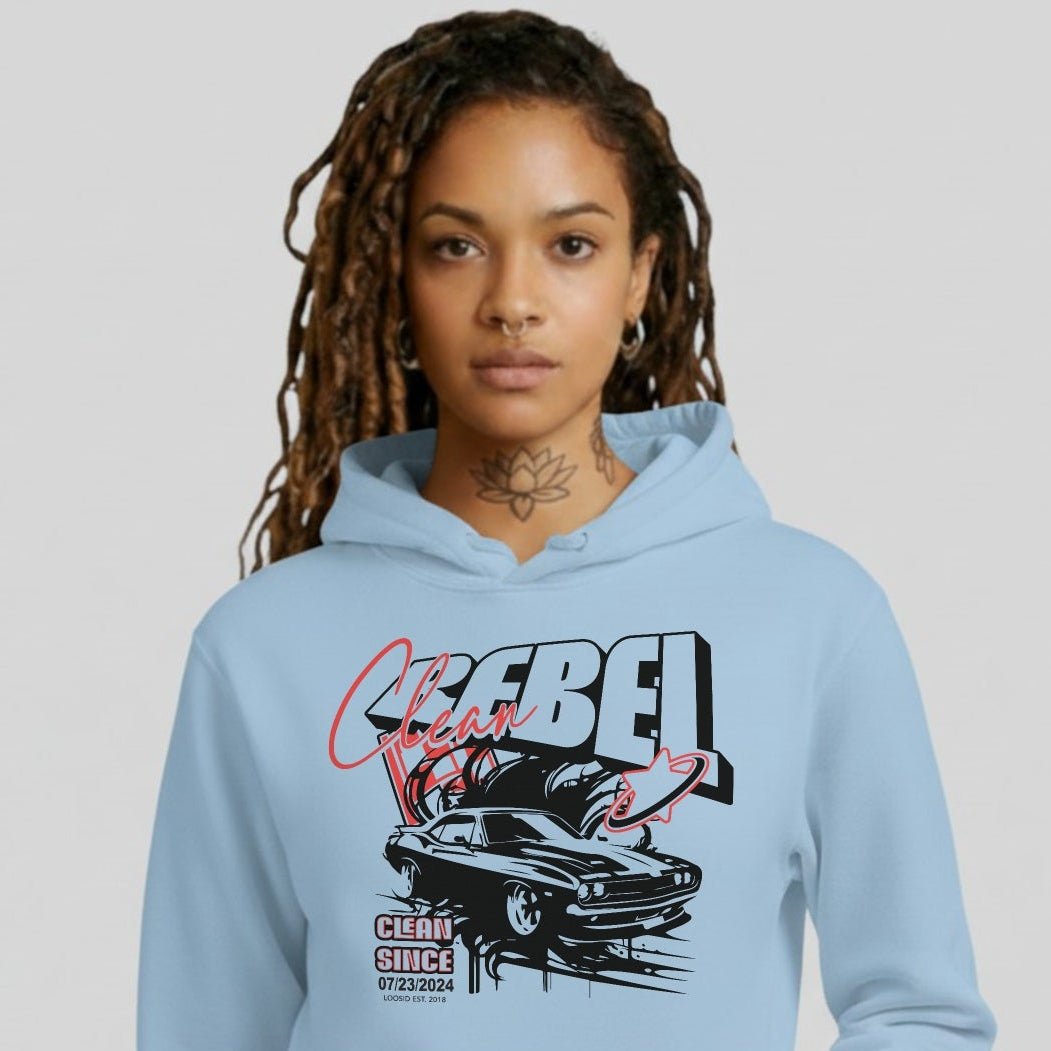 Recovery Hoodie | Women’s Clean Rebel Custom Recovery Date Hoodie