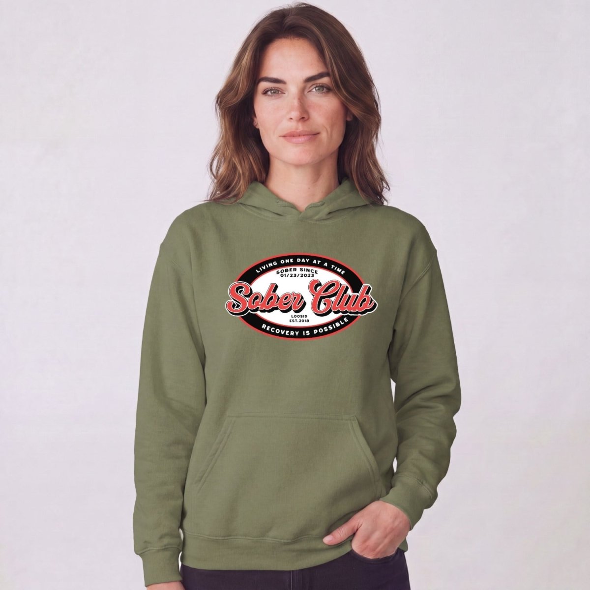 Recovery Hoodie | Women's Sober Club Badge