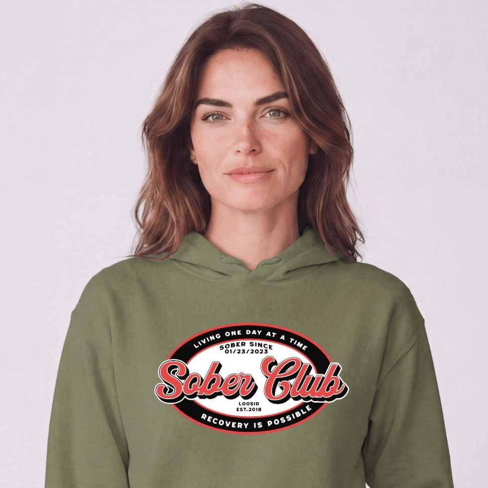 Recovery Hoodie | Women's Sober Club Badge
