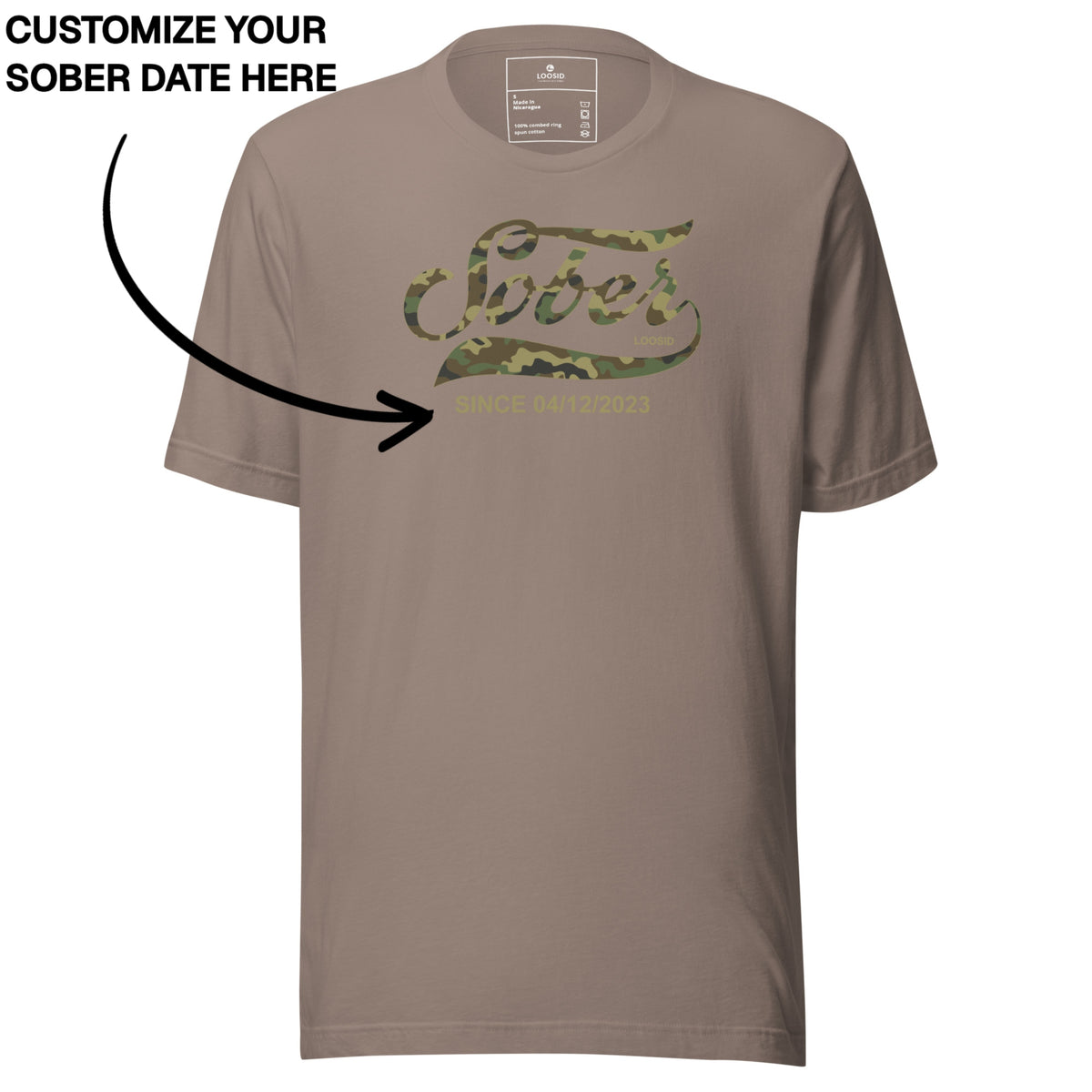 Sober T Shirt | Men's Sober Since Camo