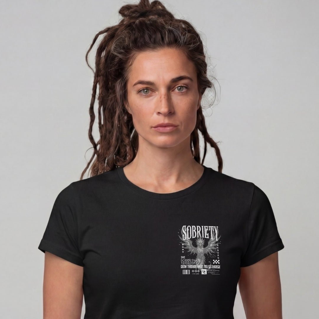 Sober T Shirt | Women's Phoenix Sobriety Reborn Limited-Edition