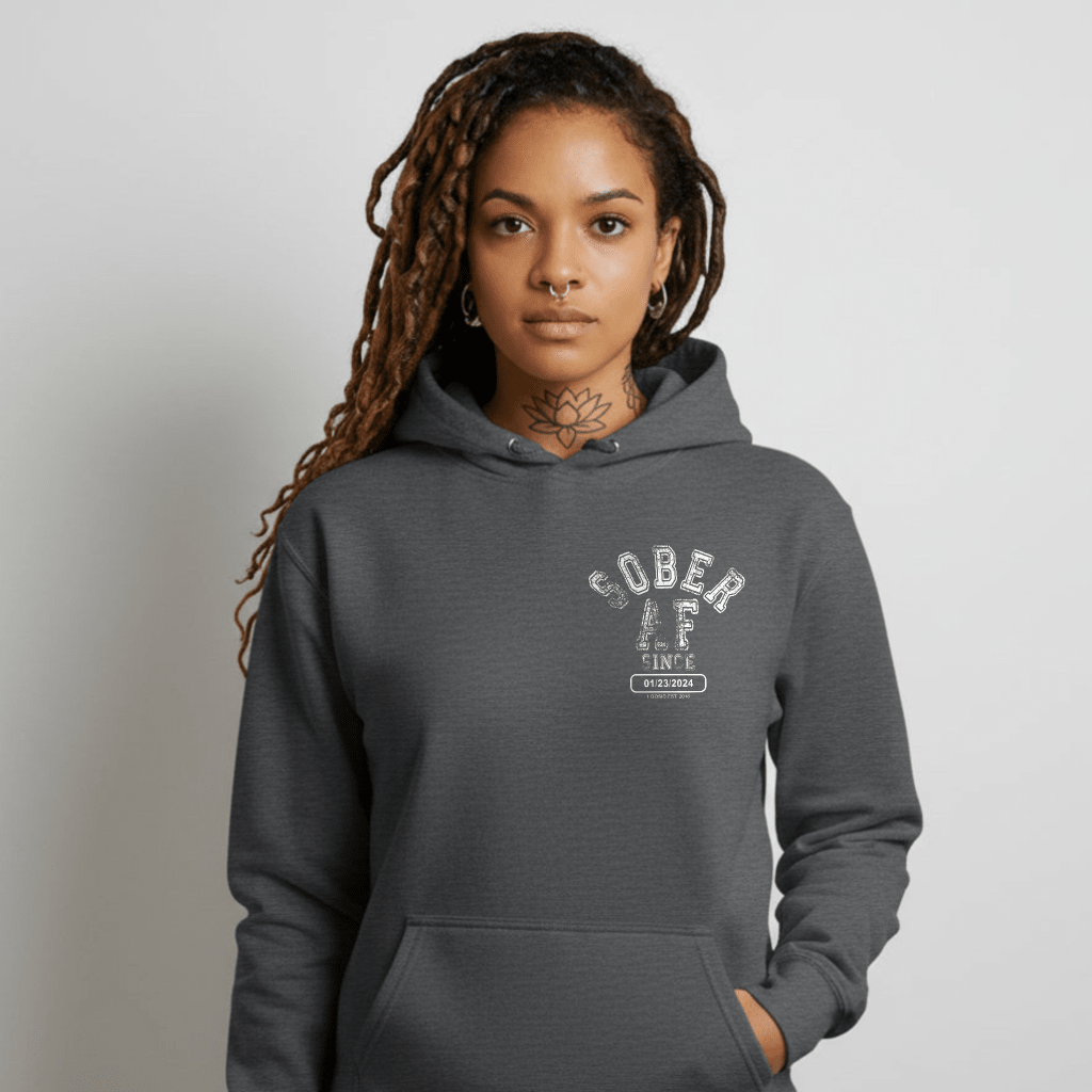 timeless sober clothing recovery hoodie
