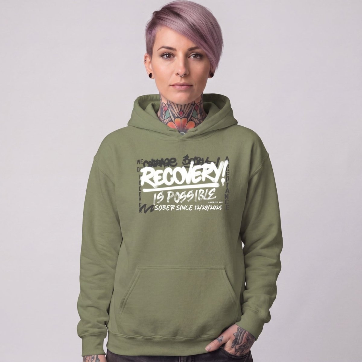Recovery Hoodie | Women's Personalized Recovery Is Possible Hoodie