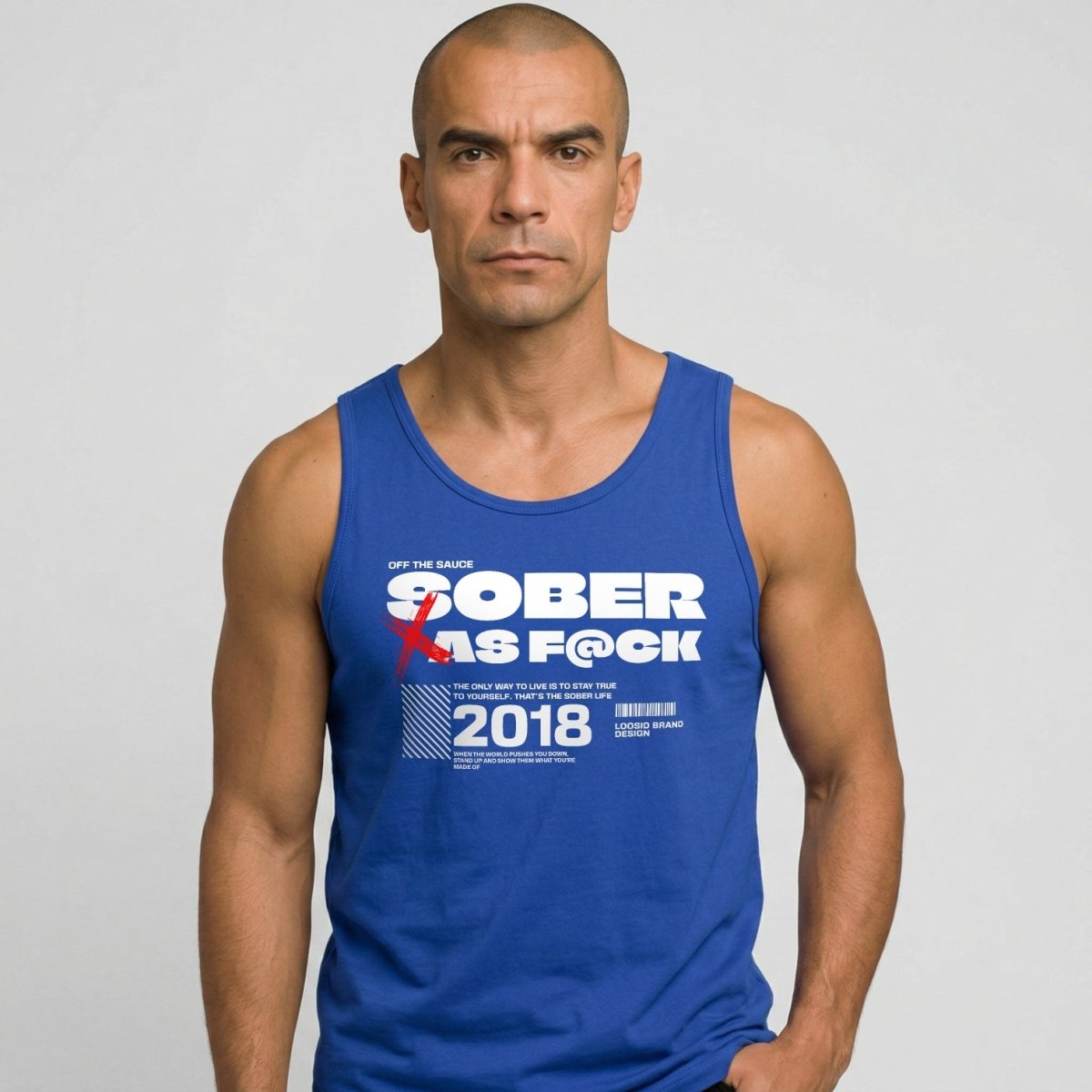 Sober as F*ck Sober Tank Top fit detail (view 19)