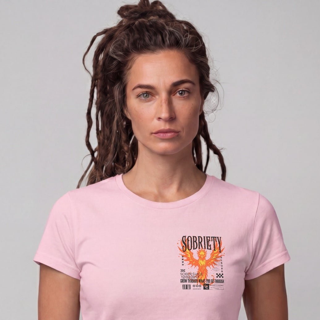 Sober T Shirt | Women's Phoenix Sobriety Reborn Limited-Edition