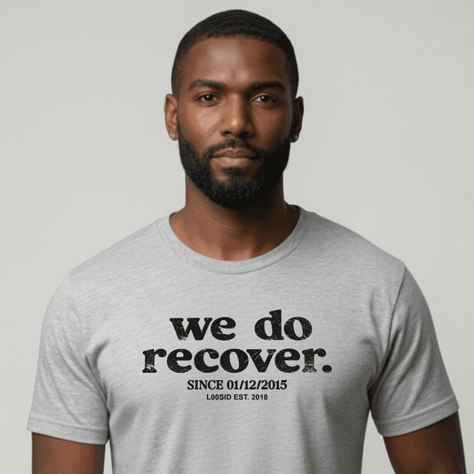 We Do Recover Men's Personalized Sober T Shirt