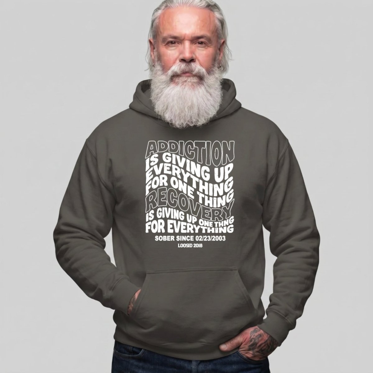 Recovery Hoodie | Men's Addiction is Giving up