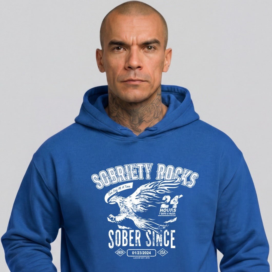 Recovery Hoodie | Men's Sobriety Rocks