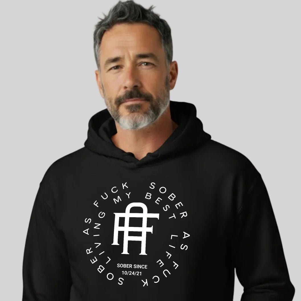 Living My Best Life Recovery Hoodie close-up view (view 2)