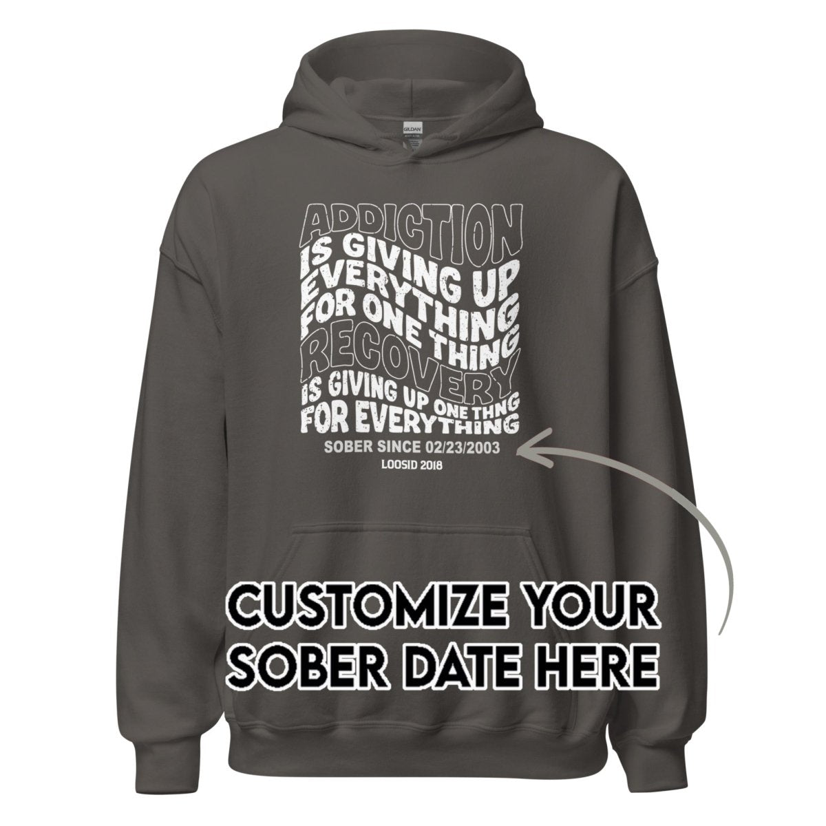 Recovery Hoodie | Men's Addiction is Giving up