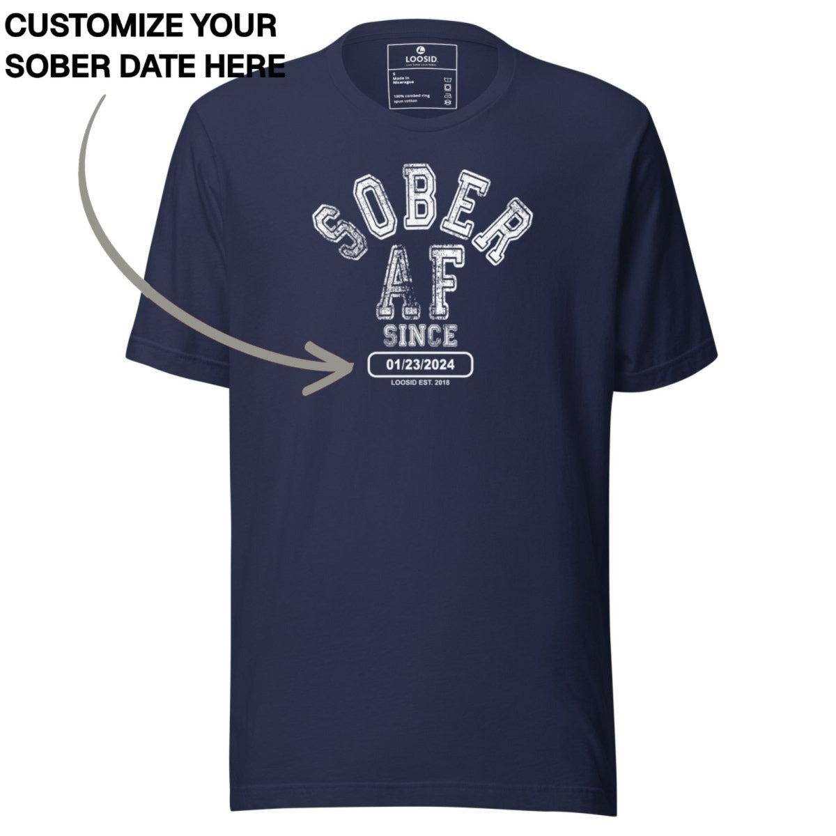 Sober T Shirt | Men's Sober AF Collegiate
