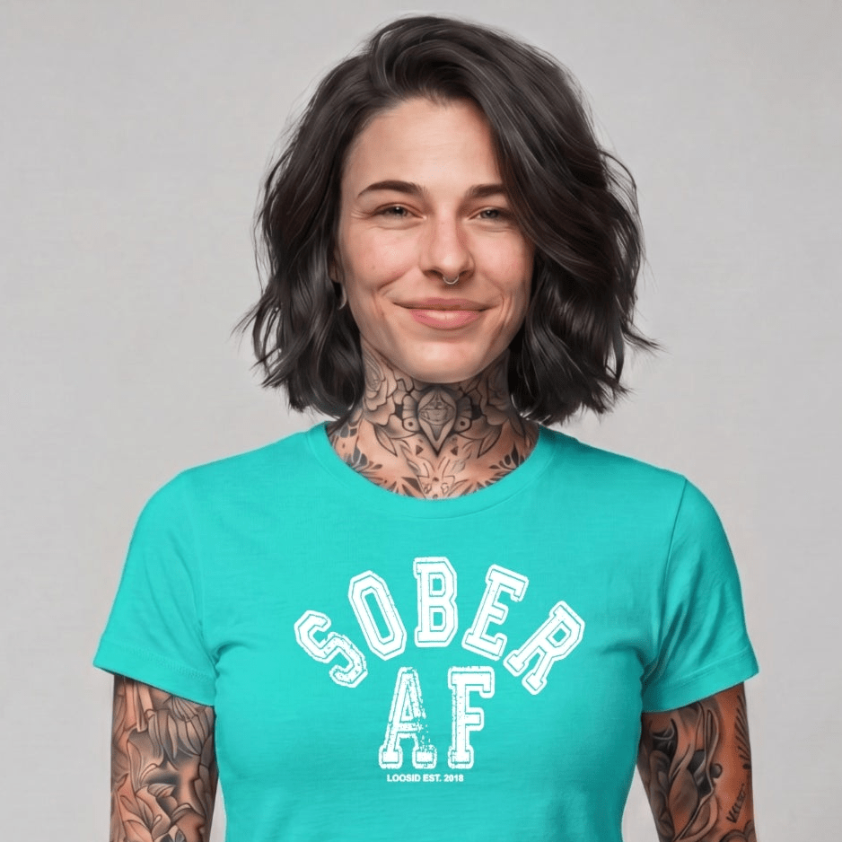 Sober T Shirt | Women's Sober AF Collegiate