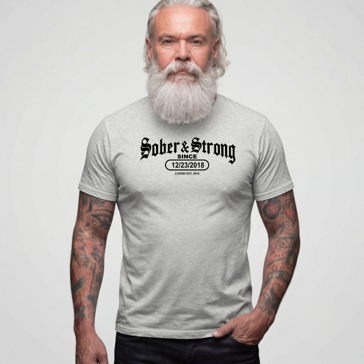 Sober T Shirt | Men's Old School Sober & Strong
