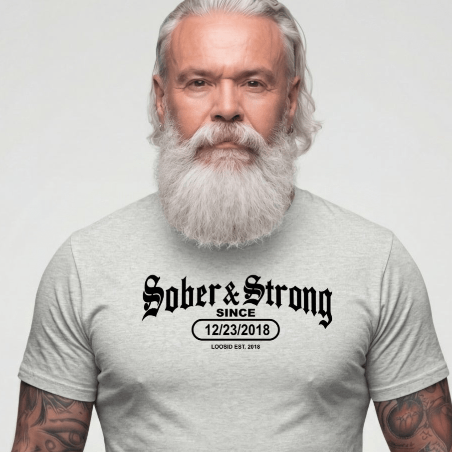 Sober T Shirt | Men's Old School Sober & Strong