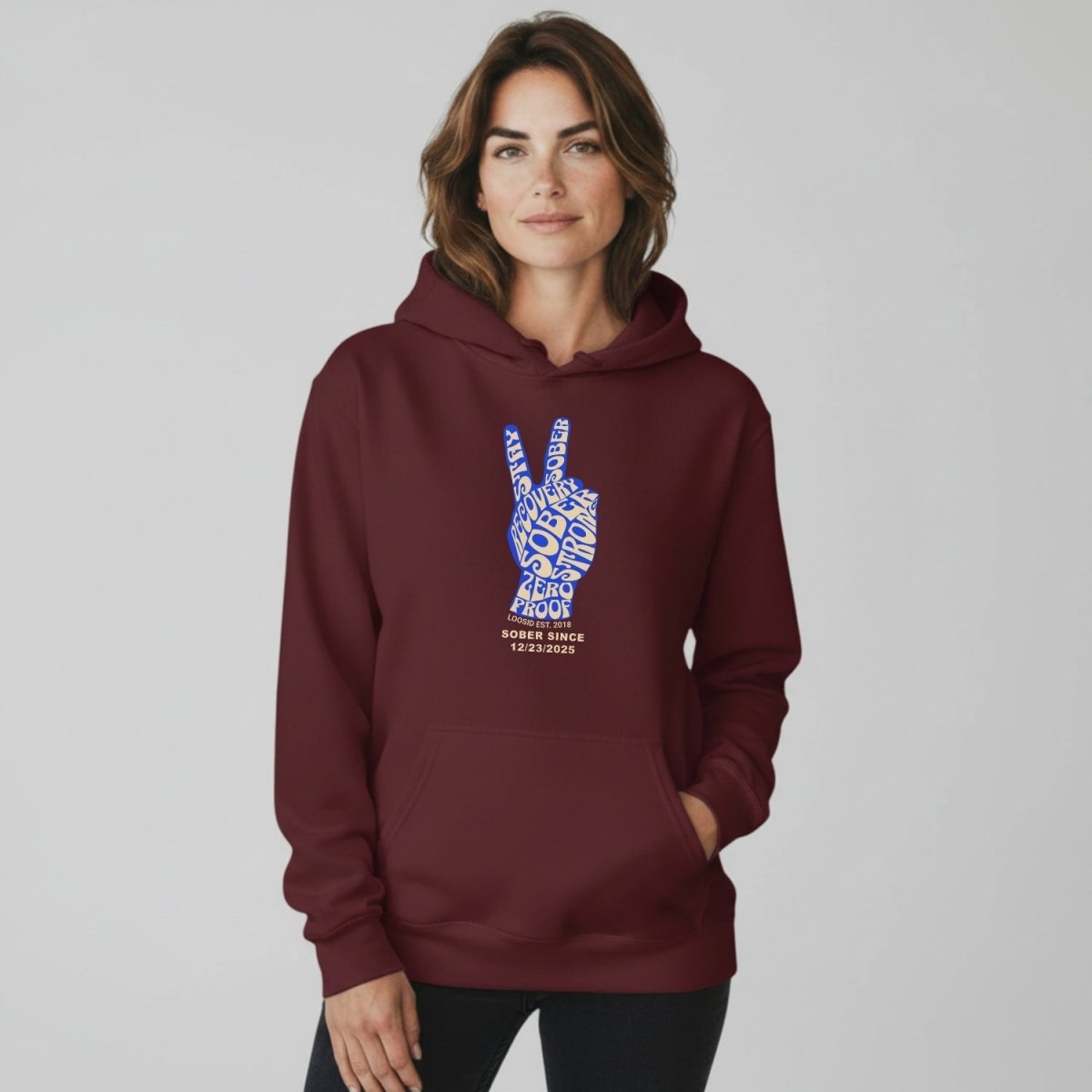 Peace & Sober Women's Personalized Hoodie