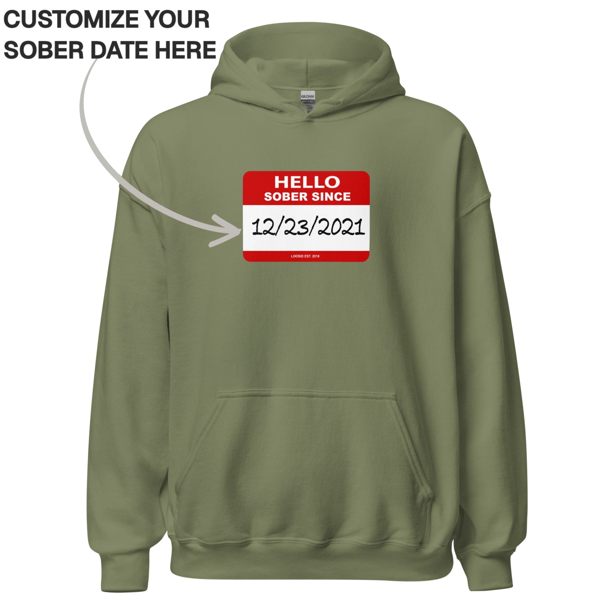 Recover Hoodie | Men's Hello Sober Since