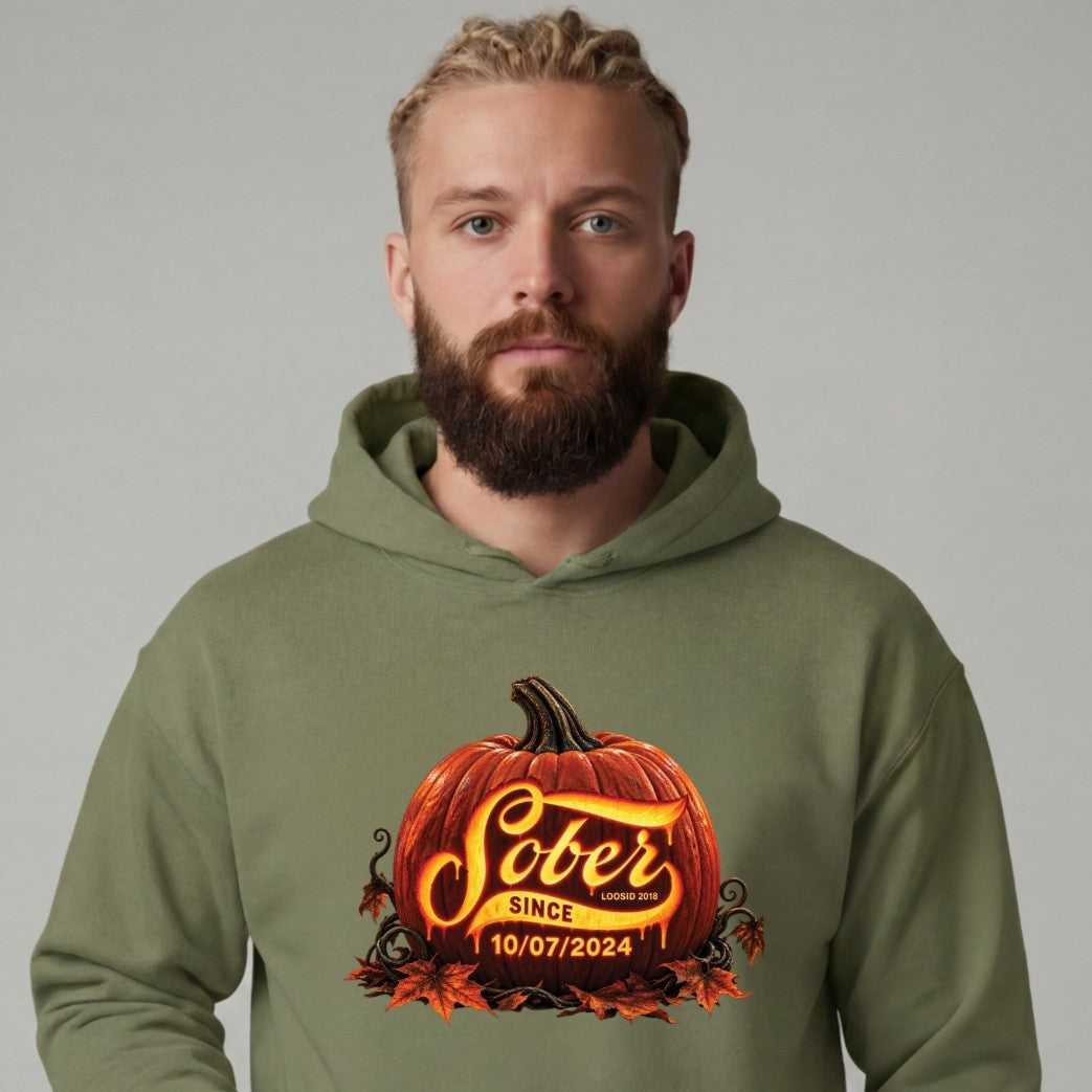 Recovery Hoodie | Men's Sober Since Pumpkin