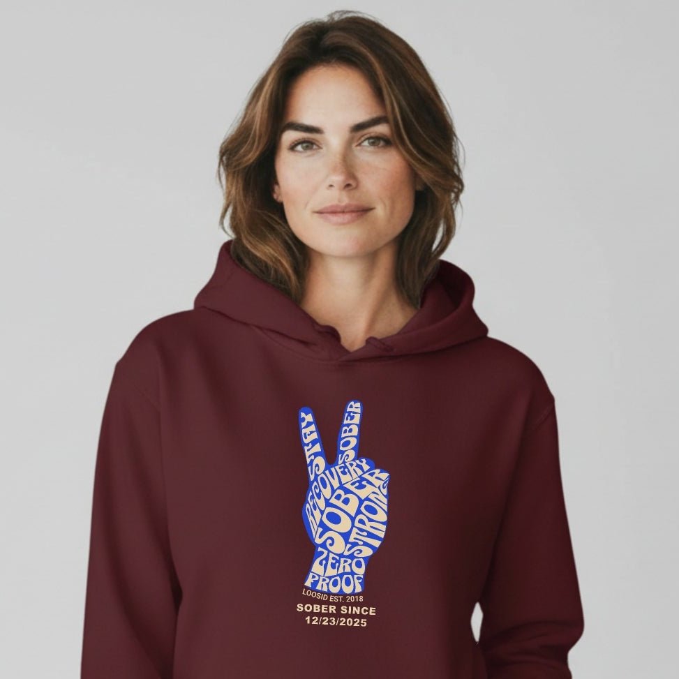Peace & Sober Women's Personalized Hoodie
