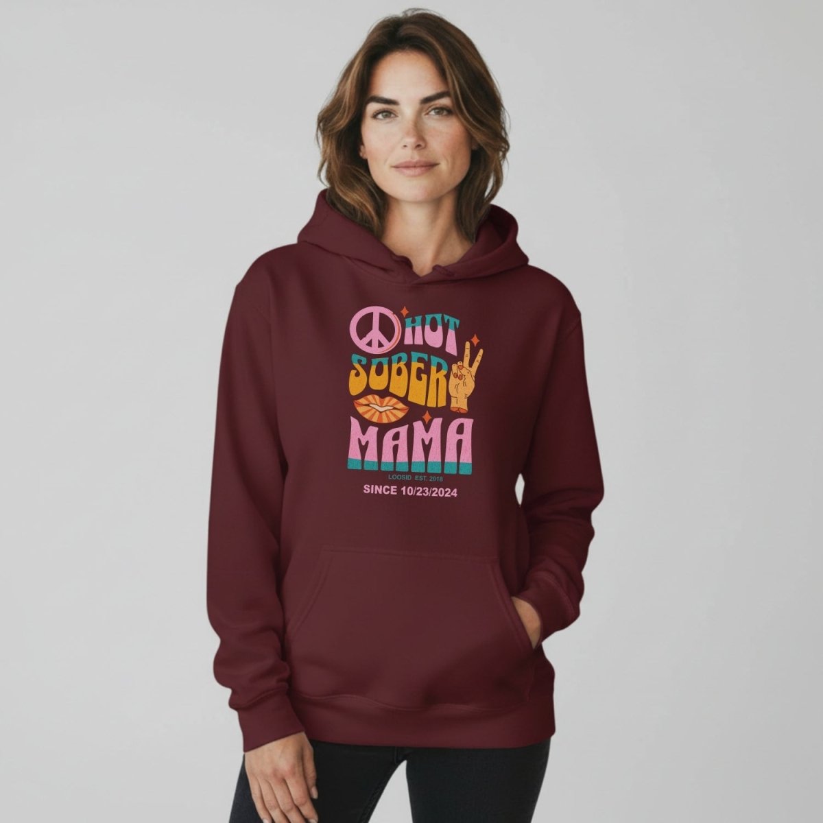 Hot Sober Mama Personalized Hoodie