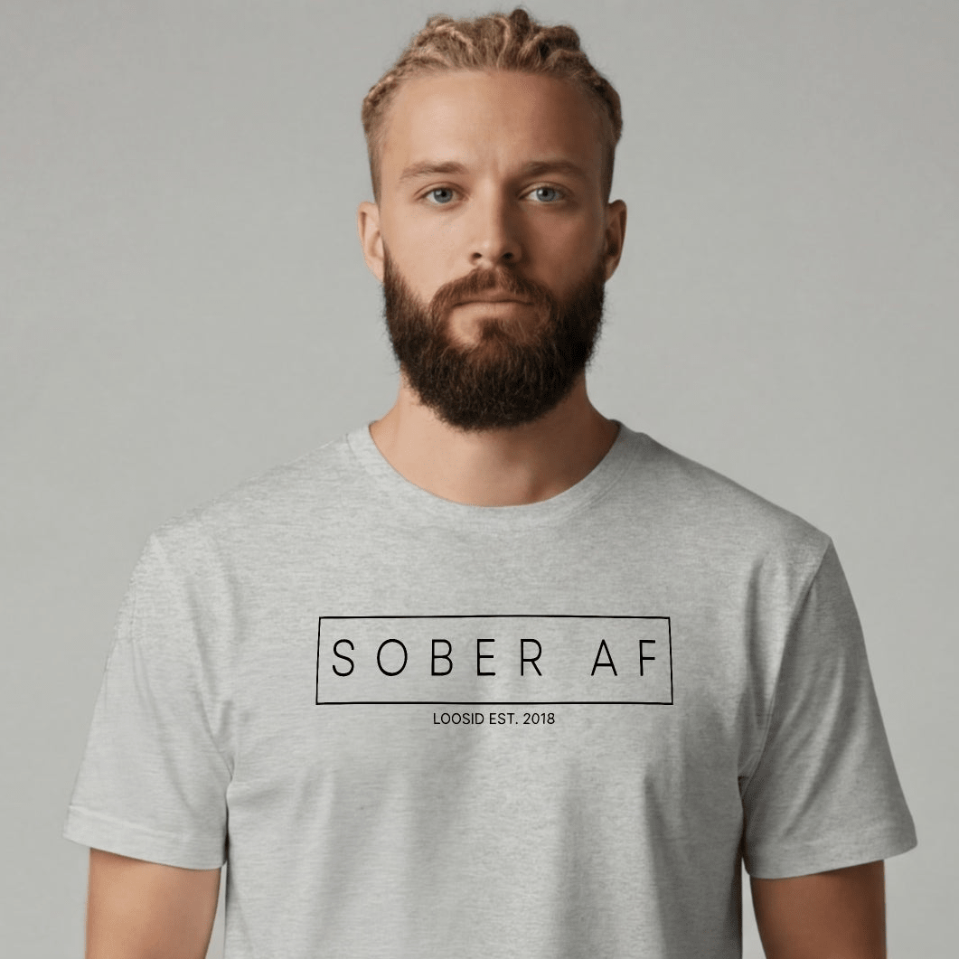 Sober T Shirt | Sober AF Men's Tee for Strength and Recovery