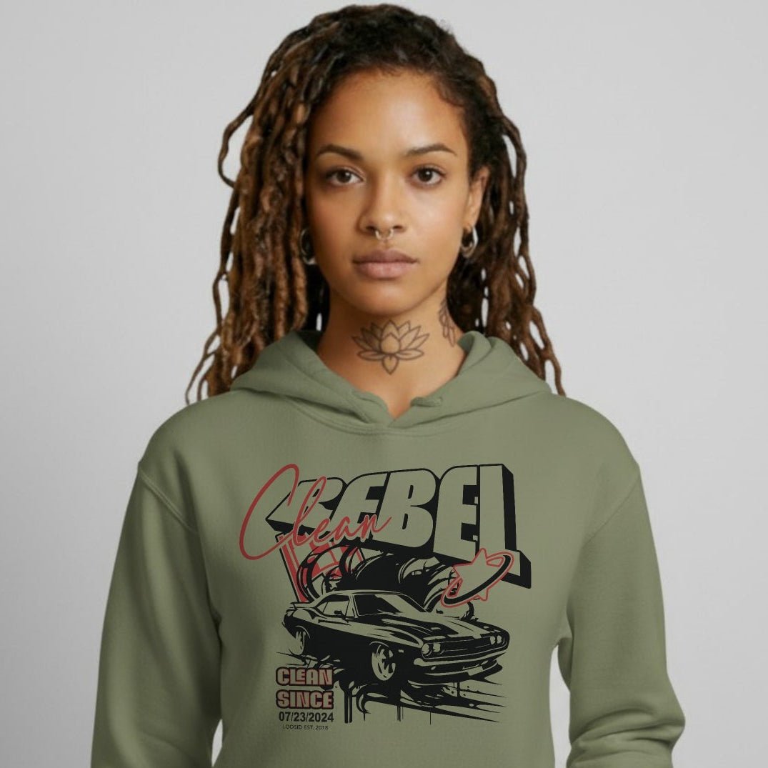 Recovery Hoodie | Women’s Clean Rebel Custom Recovery Date Hoodie