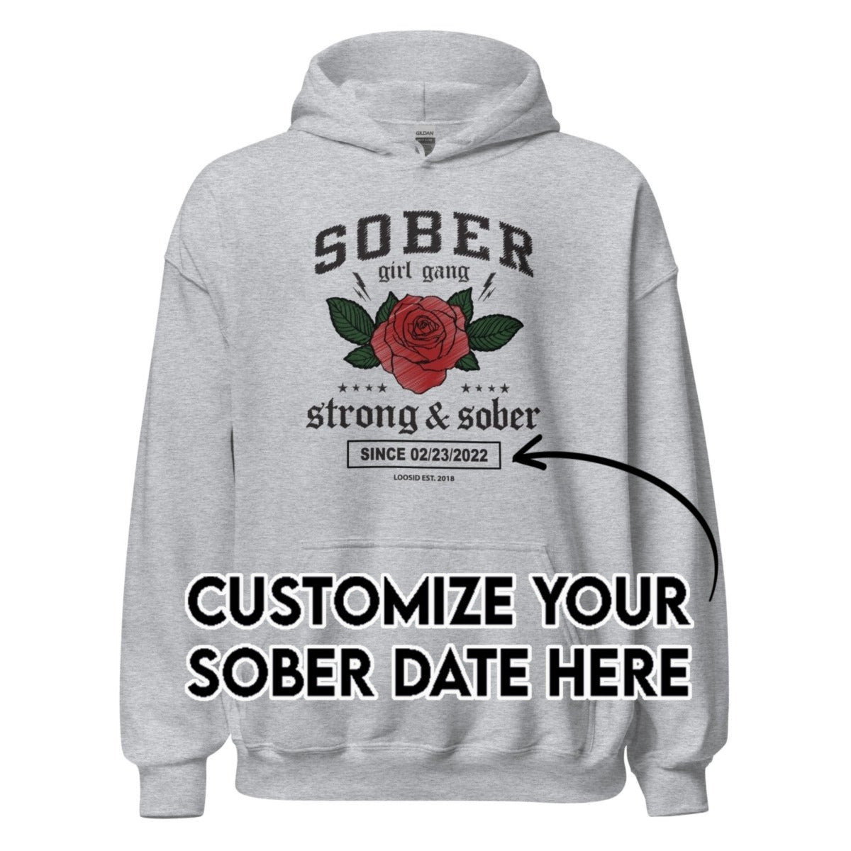Recovery Hoodie | Women's Sober Girl Gang Strong & Sober