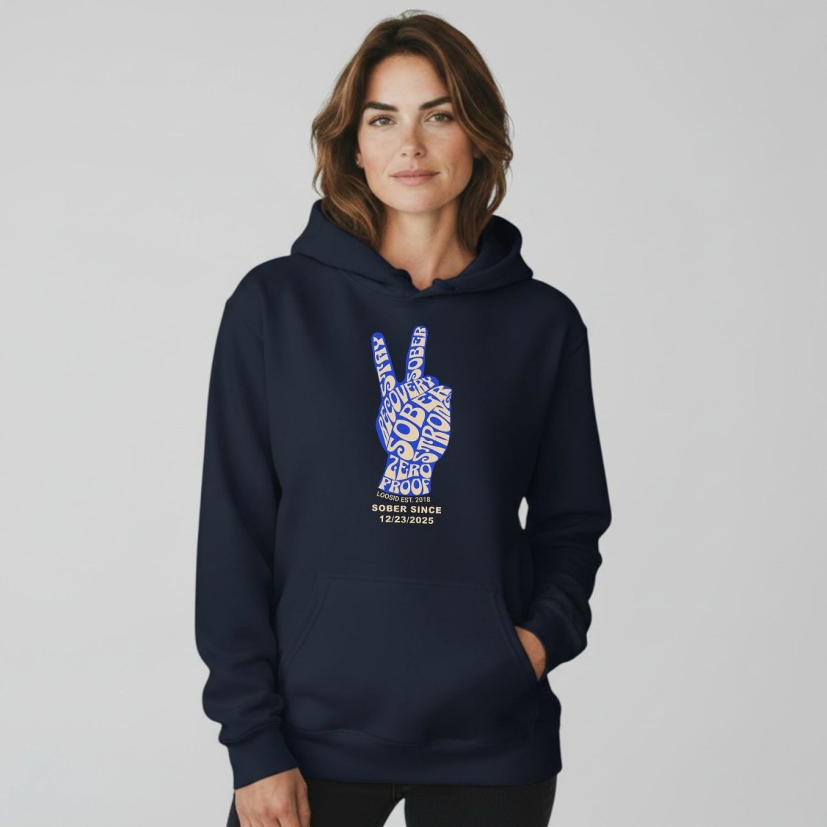 Peace & Sober Women's Personalized Hoodie