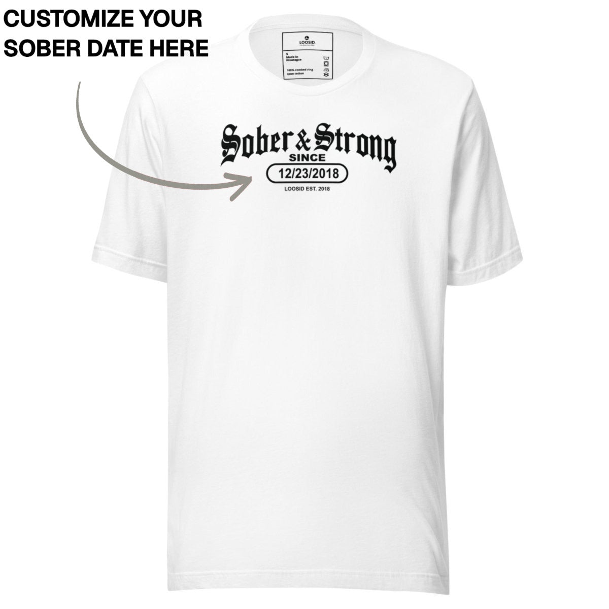 Sober T Shirt | Men's Old School Sober & Strong