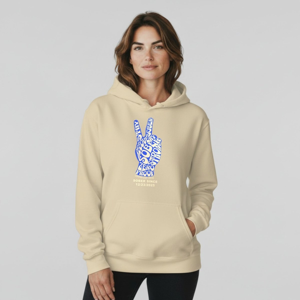 Peace & Sober Women's Personalized Hoodie