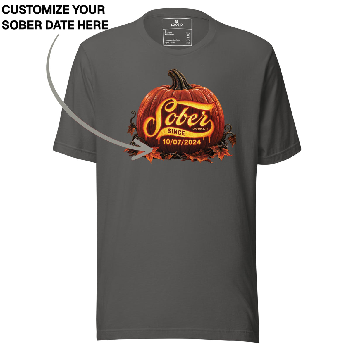 Sober T Shirt | Men's Sober Since Pumpkin