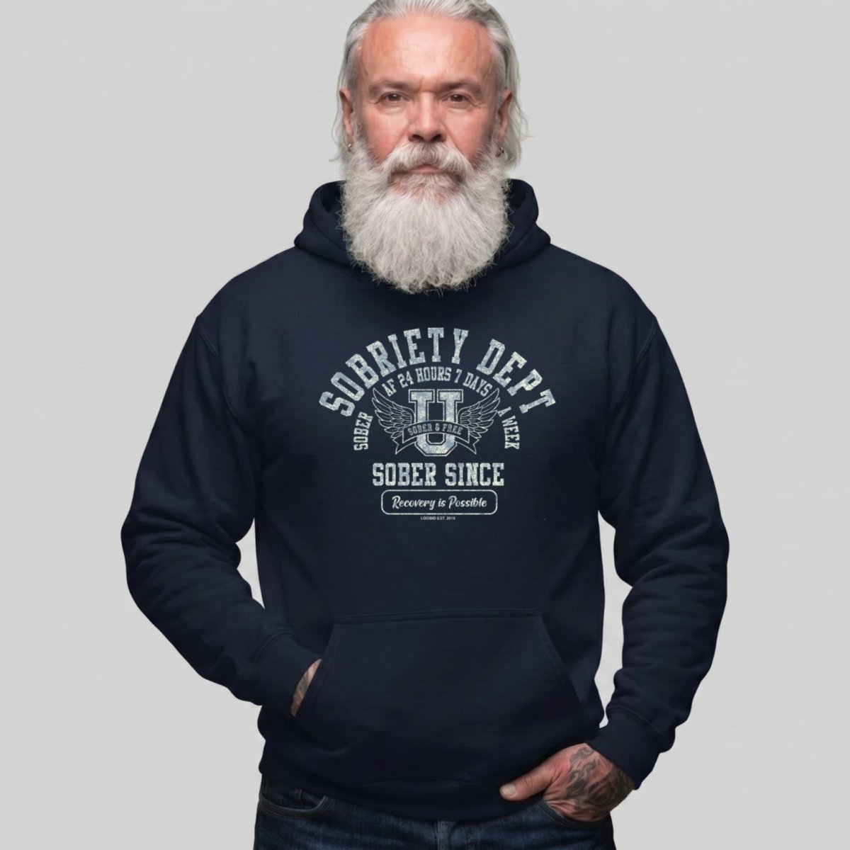 Recovery Hoodie | Men's Sobriety Dept 24/7