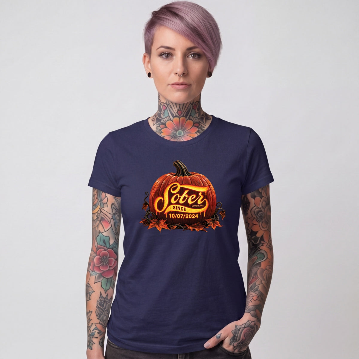 Sober T Shirt | Women's Sober Since Pumpkin
