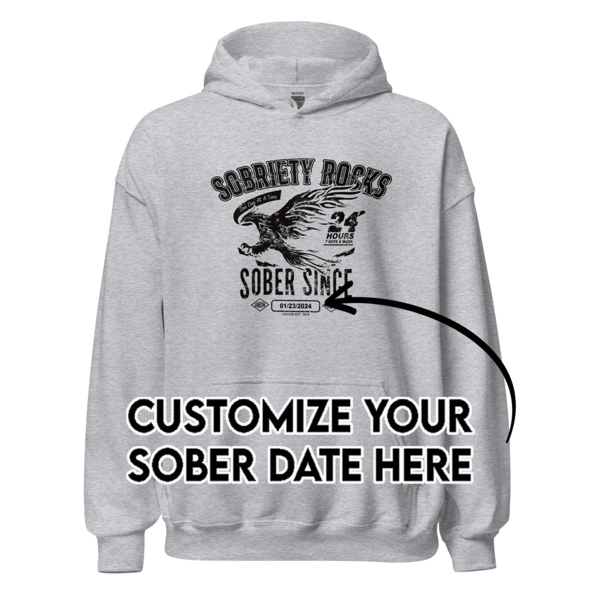 Recovery Hoodie | Men's Sobriety Rocks