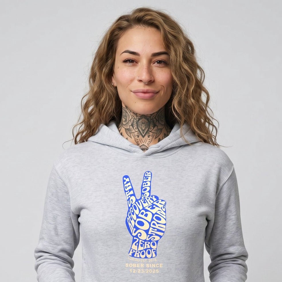 Peace & Sober Women's Personalized Hoodie