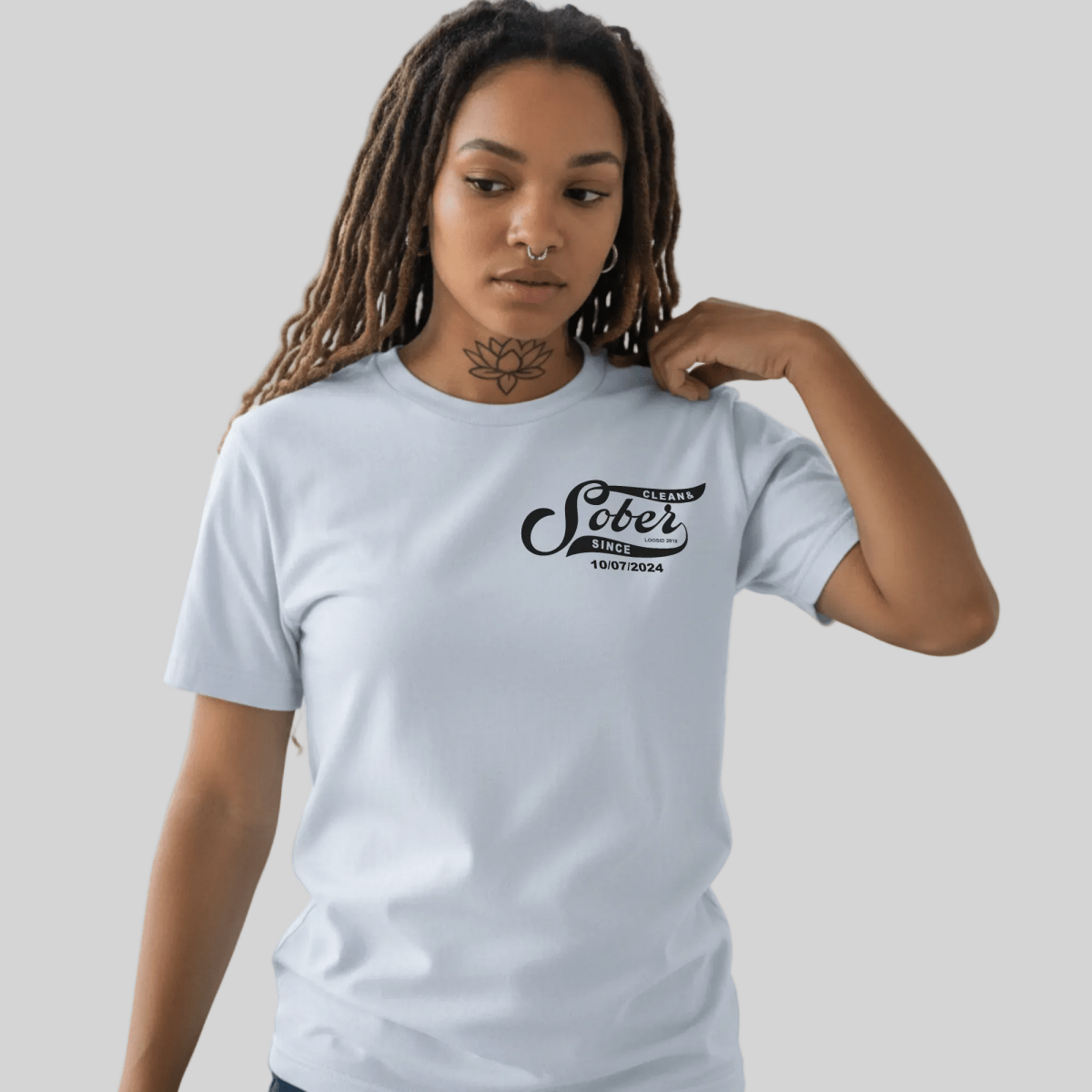 Sober Since Sober T Shirt featuring the design (view 11)