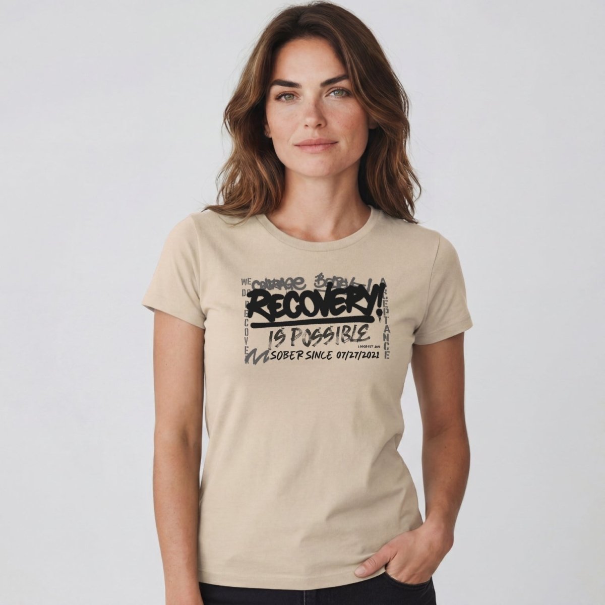Sober T Shirt | Women's Recovery Is Possible Tee