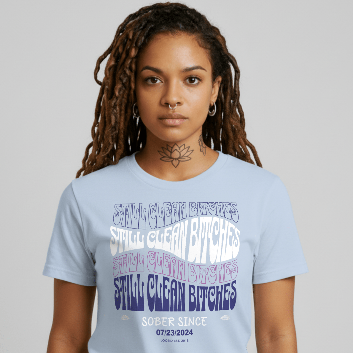 Still Clean B Sober T Shirt fit detail (view 9)