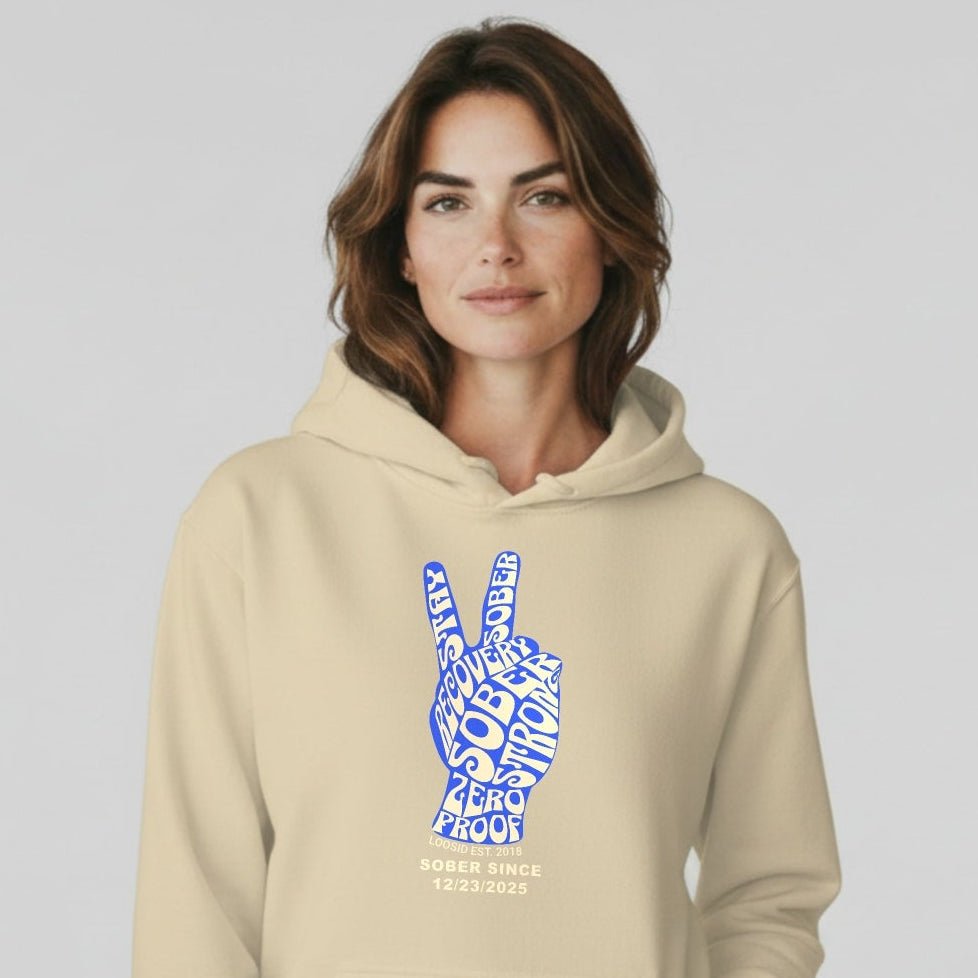 Peace & Sober Women's Personalized Hoodie
