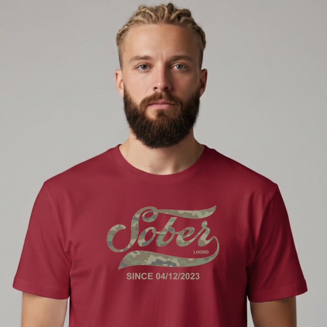 Sober T Shirt | Men's Sober Since Camo