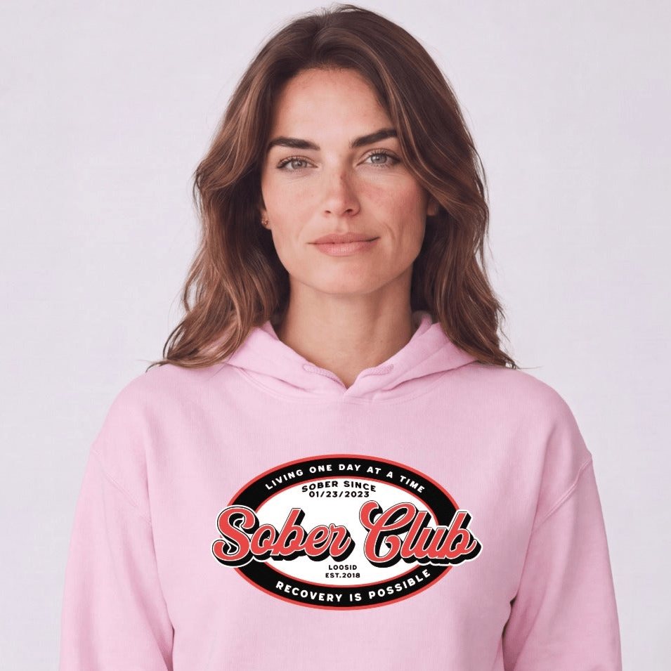 Recovery Hoodie | Women's Sober Club Badge