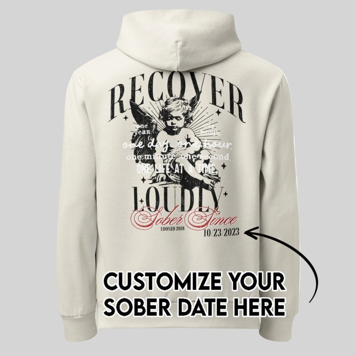 Recovery Hoodie | Women's Recover Loudly Front & Back Print