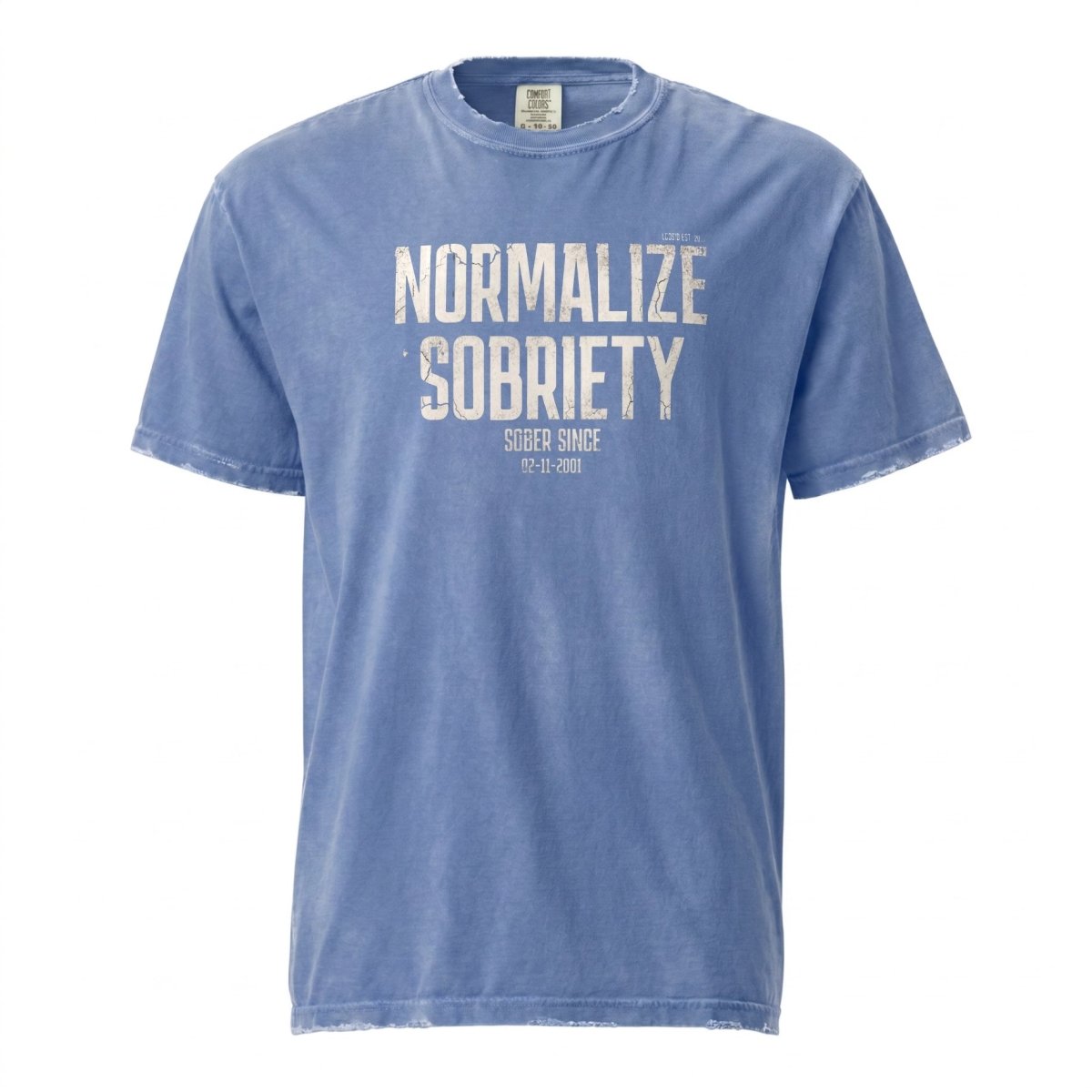 Sober T Shirt | Men's Washed Normalize Sobriety Garment-Dyed Tee