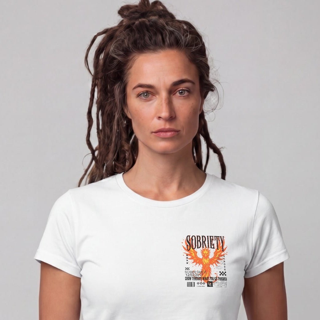 Sober T Shirt | Women's Phoenix Sobriety Reborn Limited-Edition