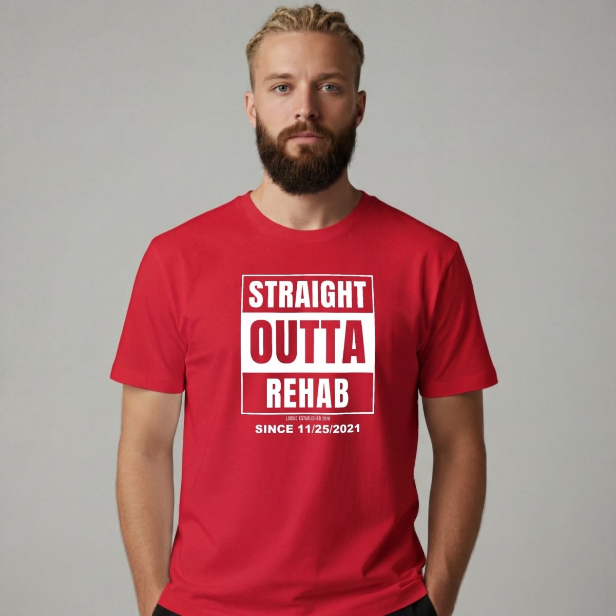 Sober T Shirt | Men's Straight Outta Rehab Tee
