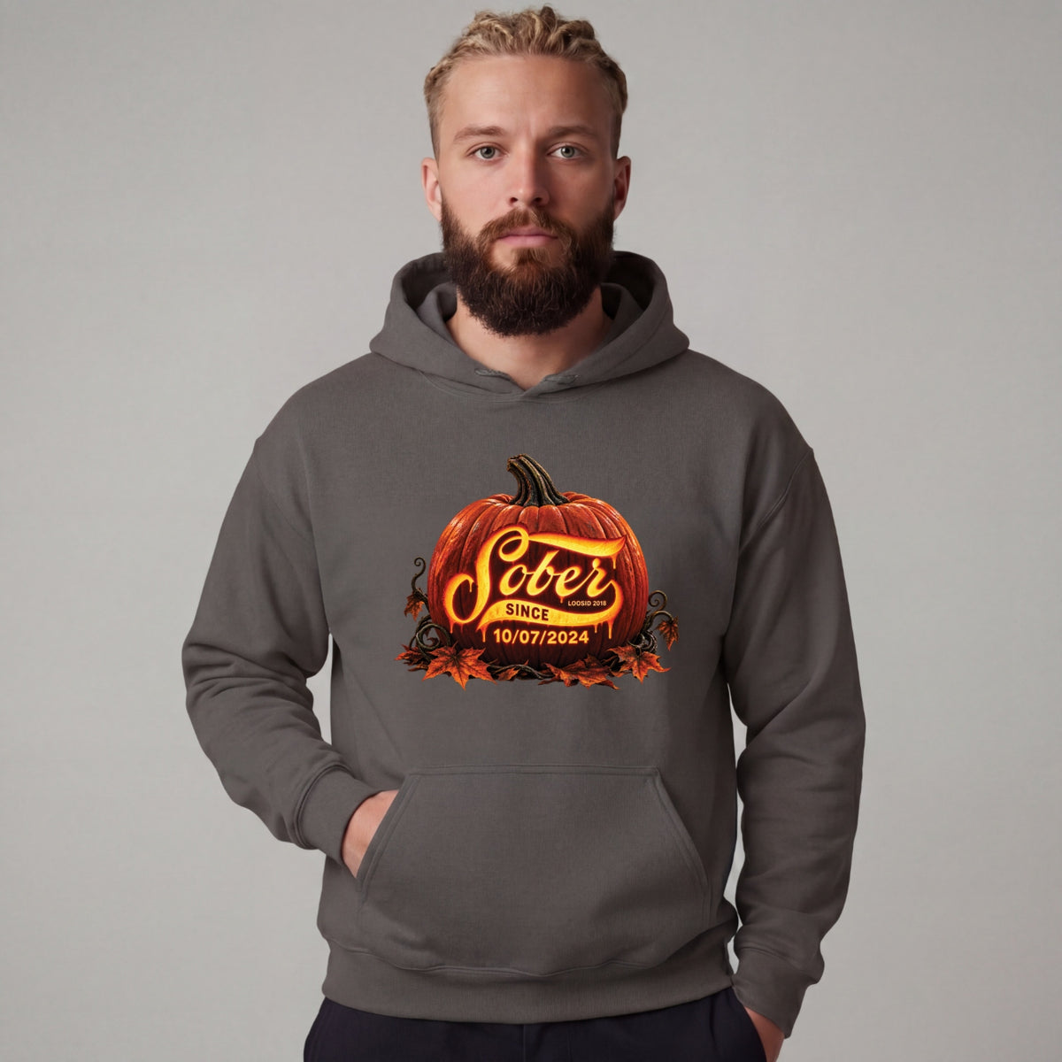 Recovery Hoodie | Men's Sober Since Pumpkin